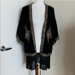 Zara Boho Velvet Kimono